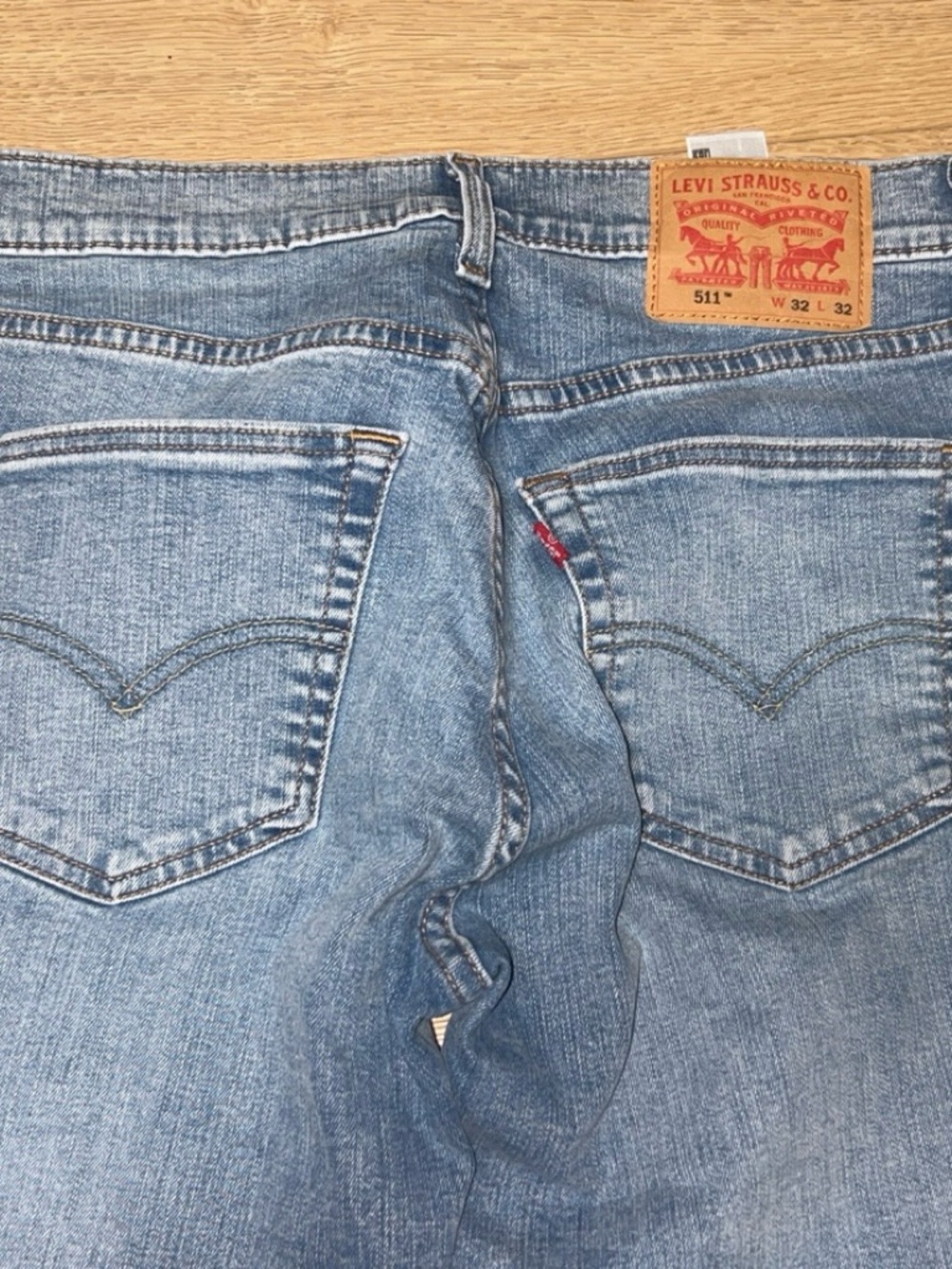 Men’s 511 Levi's Light Blue Denim Jeans with Red Tab 32/32 - Picture 6 of 6